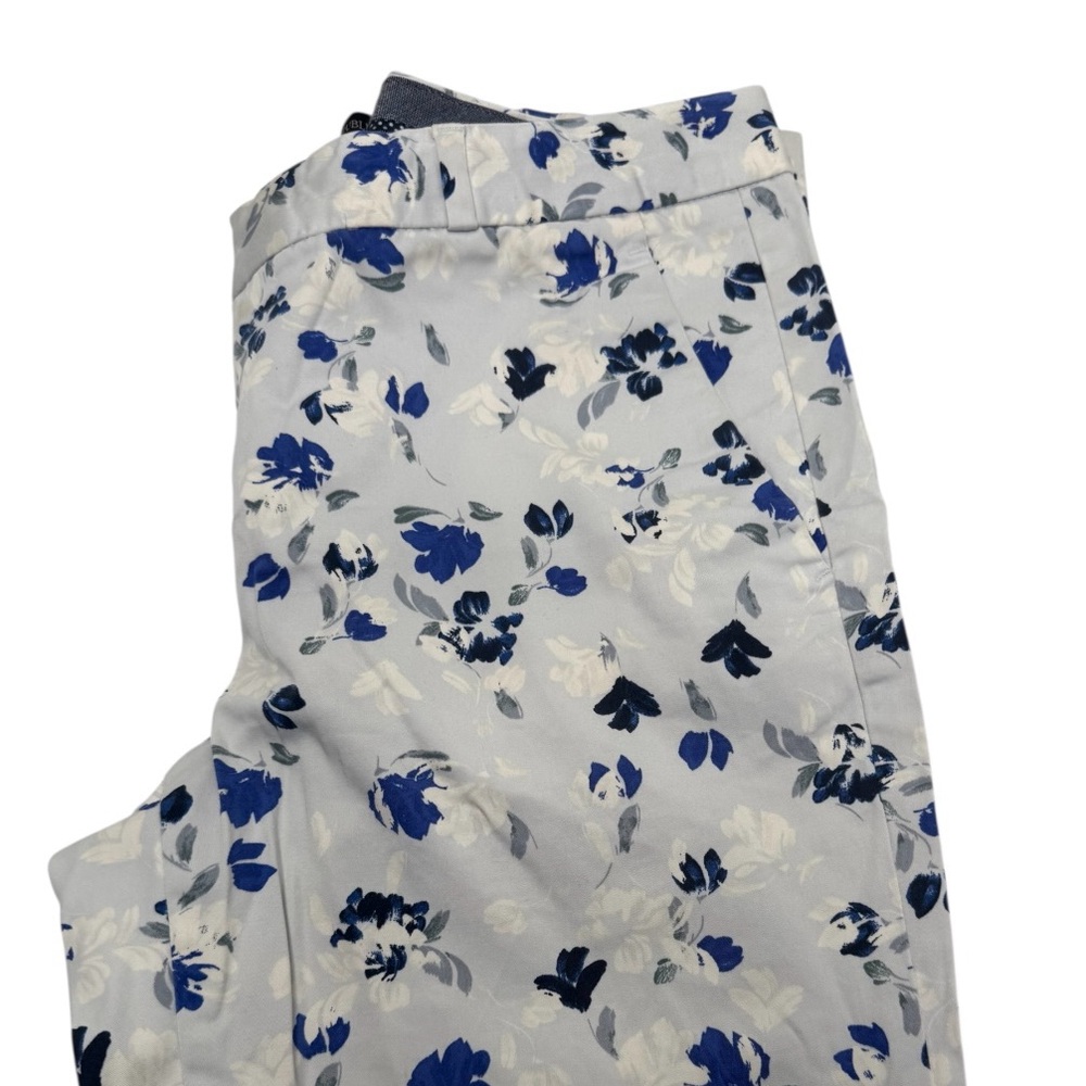 Banana Republic Blue Floral Cropped Pants